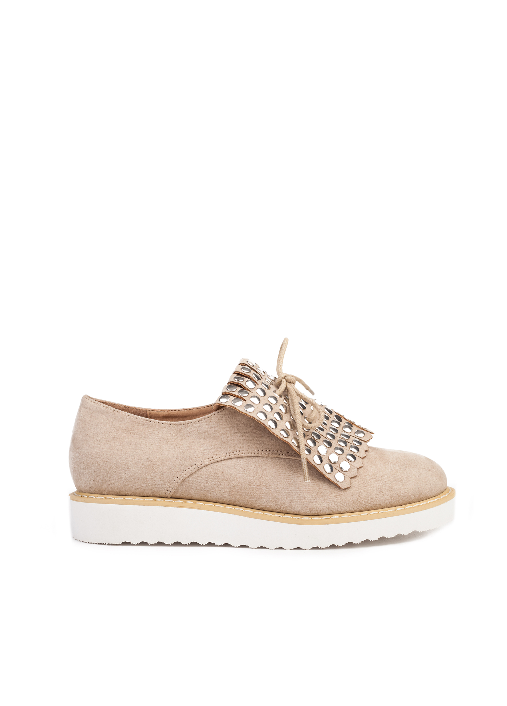 Migato Vol.2 - Γυναικεία μπεζ Suede Oxford MIGATO