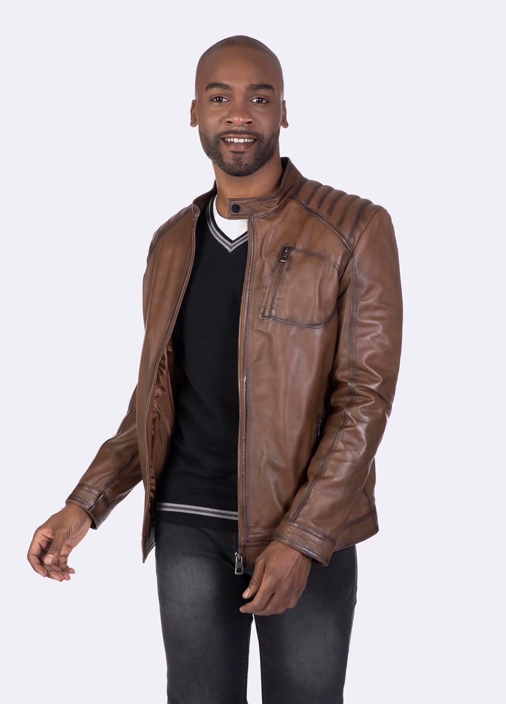 Ανδρικό Δερμάτινο Μπουφάν Giorgio Di Mare 1