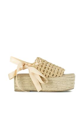 Γυναικείες Πλατφόρμες MIGATO μπεζ MATTE KNITTED