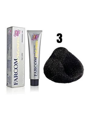 FARCOM ΒΑΦΗ ΝΟ 3 ΚΑΣΤΑΝΟ ΣΚΟΥΡΟ 60ML