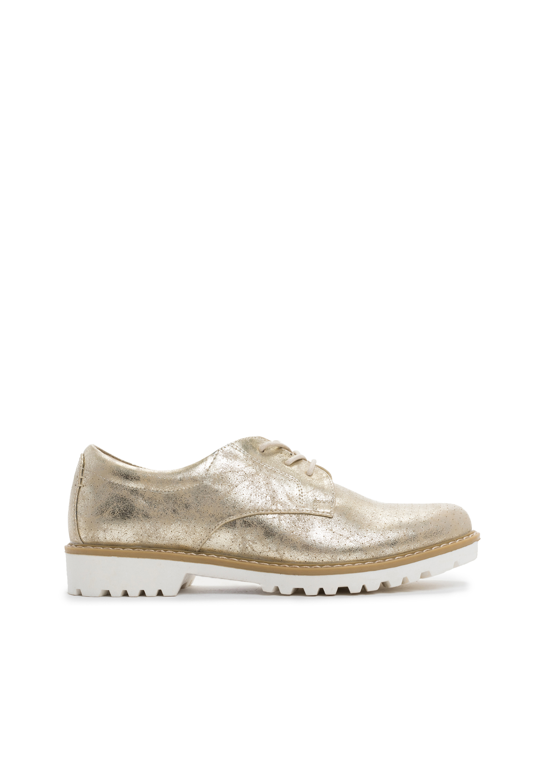 Migato Clearance - Γυναικεία Oxford MIGATO χρυσό χρώμα