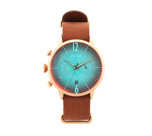 Jewels & Watches Bazaar - Ανδρικό Ιριδίζον Ρολόι WELDER λουράκι δερμάτινο