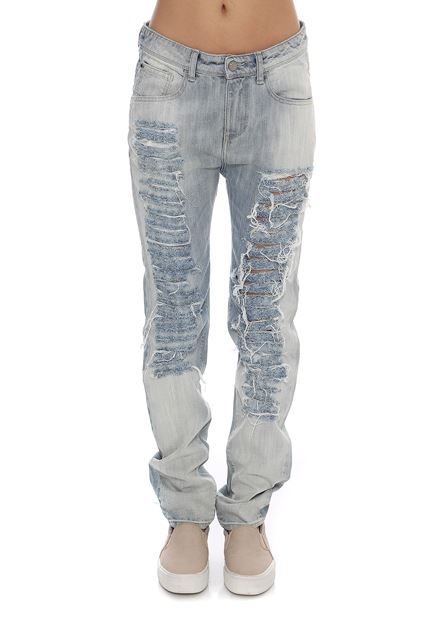 Denim Γυναικείο Παντελόνι MET με σκισίματα