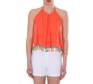 Stylish Bazaar - Γυναικεία πορτοκαλί Μπλούζα DANOFF