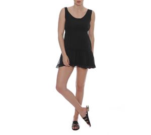 Fracomina & More - Γυναικείο μαύρο Φόρεμα FRACOMINA Ανοιχτή λαιμόκοψη